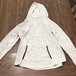 Black and white hoodie. It is super comfy.